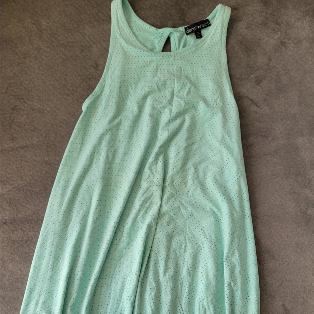 Soft suede mint green Derek heart dress 👗 size small